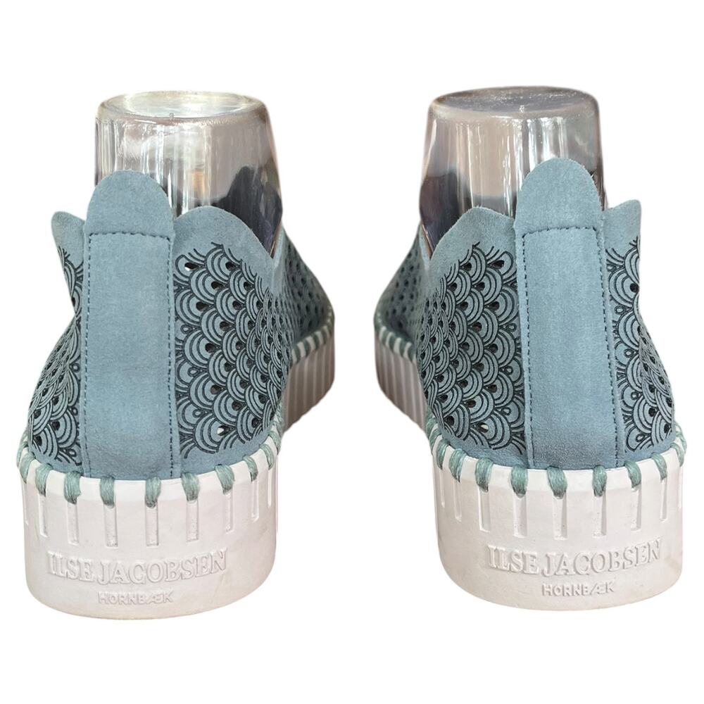 Isle Jacobsen Hornbak Tulip Perforated Slip On Shoes Dusty Blue US 9.5/ EU 40 - Picture 7 of 8